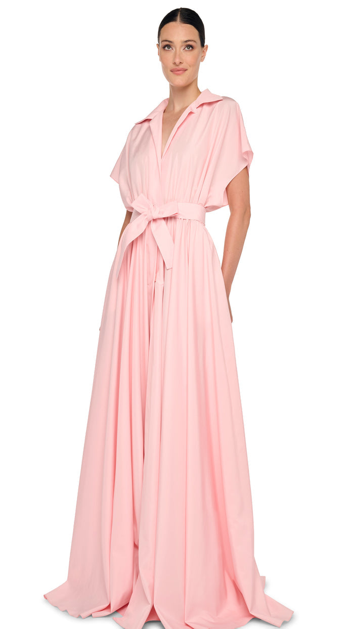 SUPER OS SLEEVELESS BF NK SHIRT FLARED GOWN