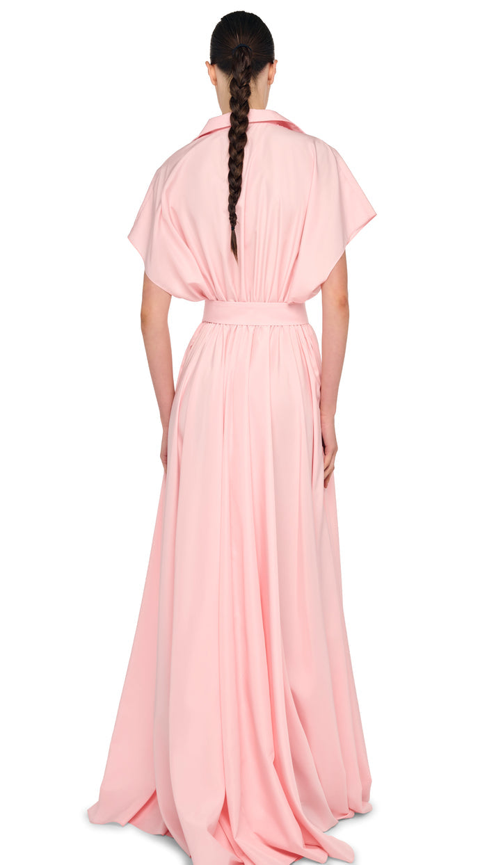 SUPER OS SLEEVELESS BF NK SHIRT FLARED GOWN