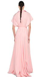 SUPER OS SLEEVELESS BF NK SHIRT FLARED GOWN