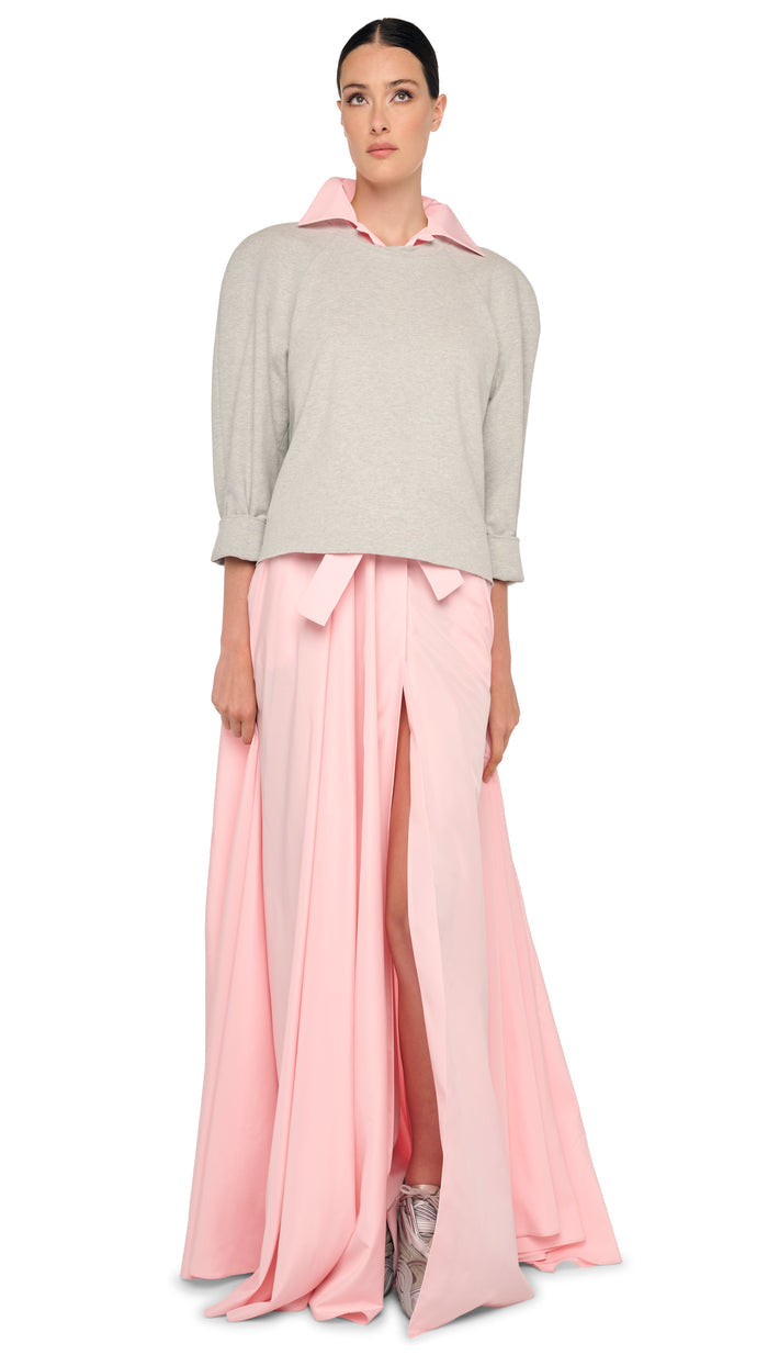 SUPER OS SLEEVELESS BF NK SHIRT FLARED GOWN