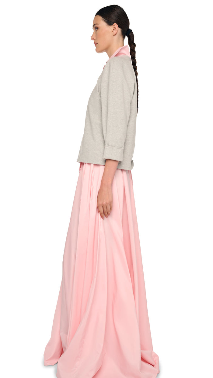SUPER OS SLEEVELESS BF NK SHIRT FLARED GOWN