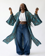Free Spirit Printed Silk Kaftan