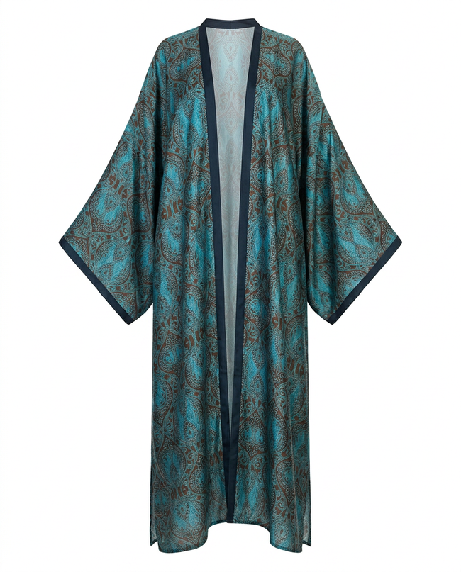 Free Spirit Printed Silk Kaftan Hover Image
