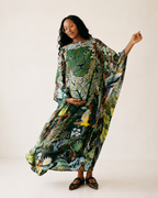 Limitless Twill Silk Printed Kaftan
