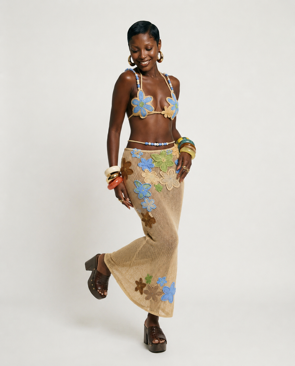 Free Spirit Crochet Flower Bikini Set