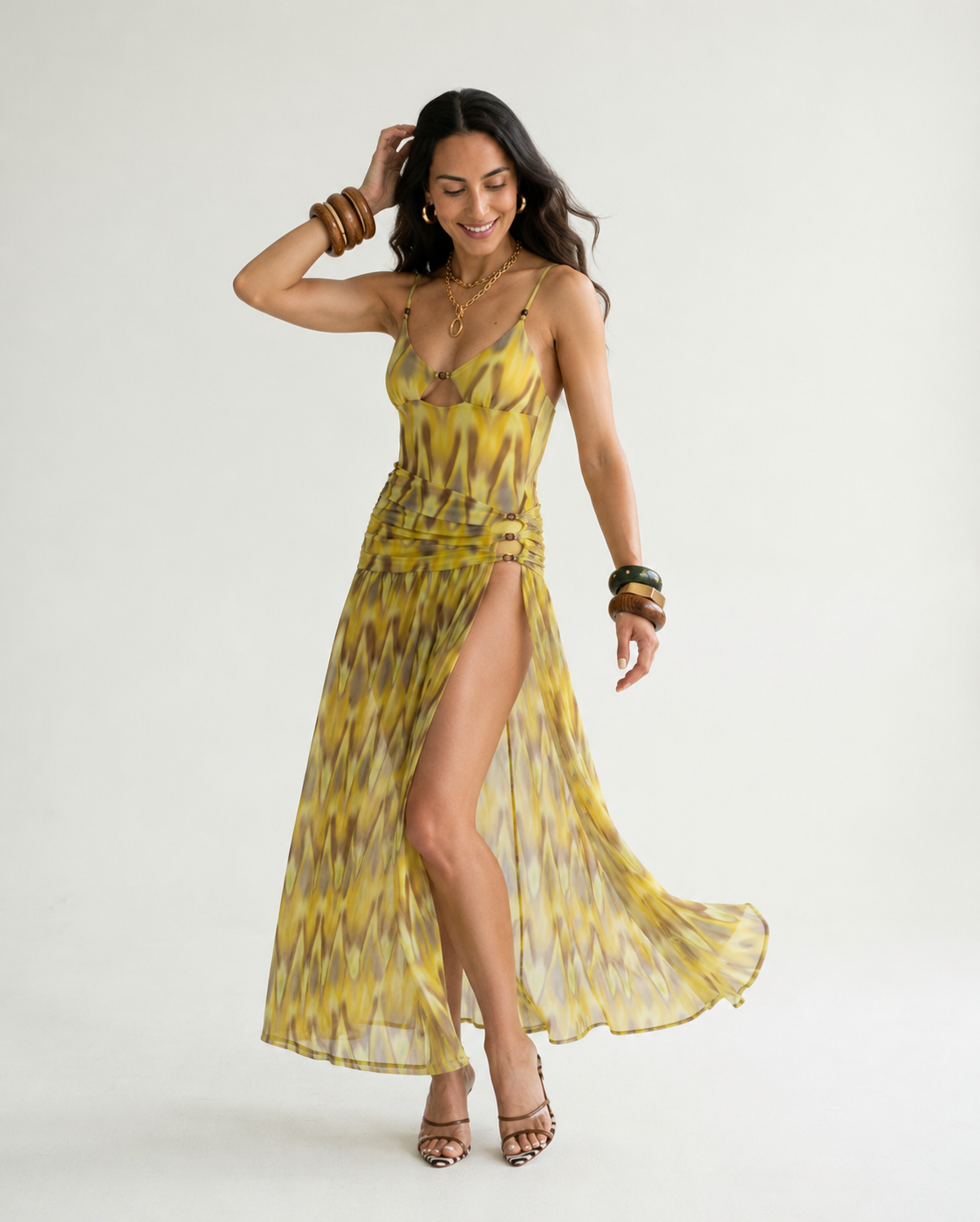 Radiant Abstract Printed Swimsuit Set