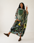 Limitless Twill Silk Printed Kaftan