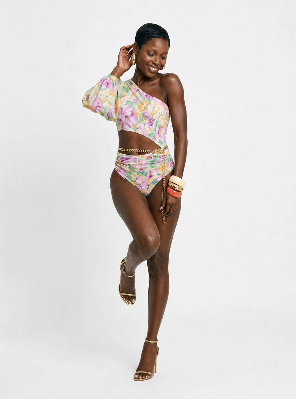 Wanderlust Floral Ruffle Swimsuit Set