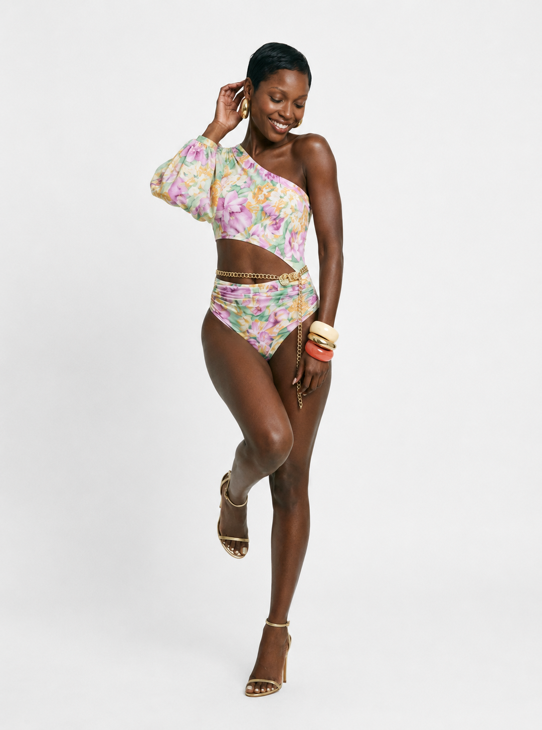 Wanderlust Floral Ruffle Swimsuit Set