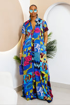 Divine Multi-Color Ankara Kaftan Dress