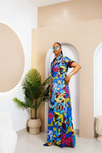Divine Multi-Color Ankara Kaftan Dress