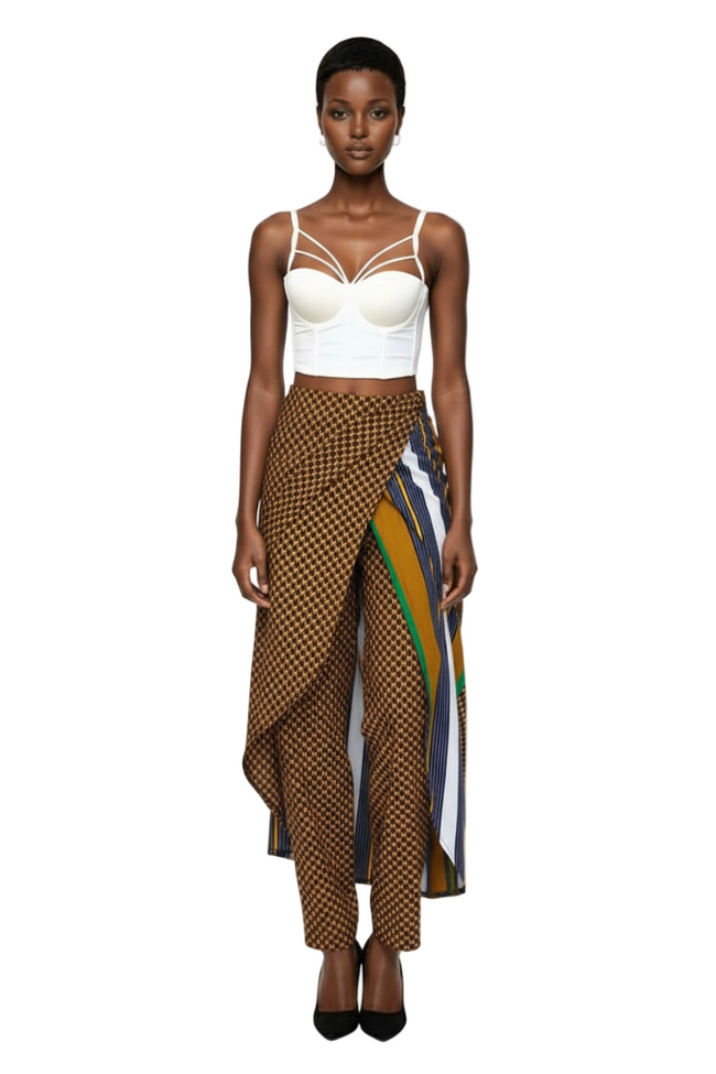 Akuluuno Patchwork Pants Skirt Hover Image