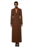 Arave Women's Fabric, Notch Lapel Extra-Long Overcoat Winter Clothes Women's