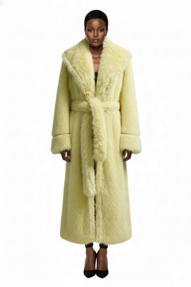 Aveloria Affinna Oversized Fluffy Coat With Lapel Hover Image