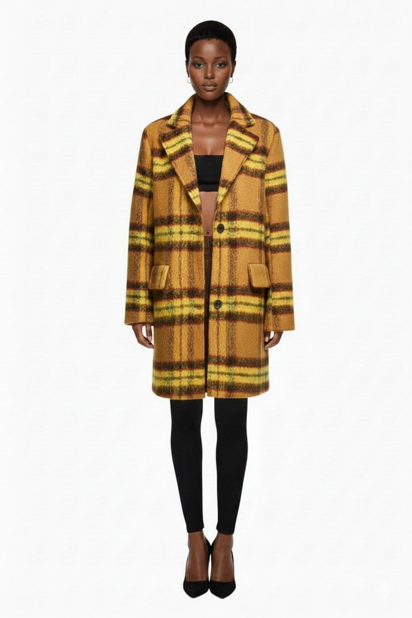 Aveloria Affinna Women's 2024 Plaid Casual Button Winter Plaid Coat