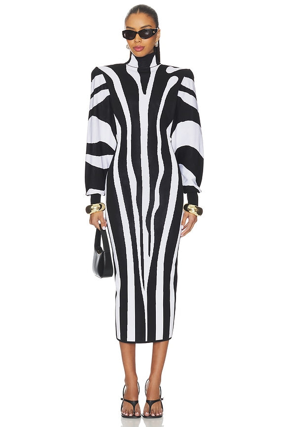 FLEDERMAUSFLÜGELKLEID ZEBRA