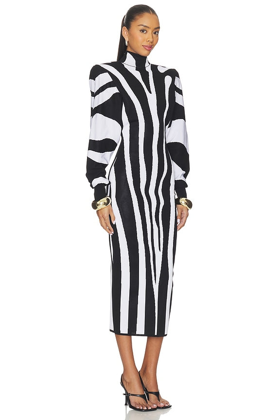 FLEDERMAUSFLÜGELKLEID ZEBRA