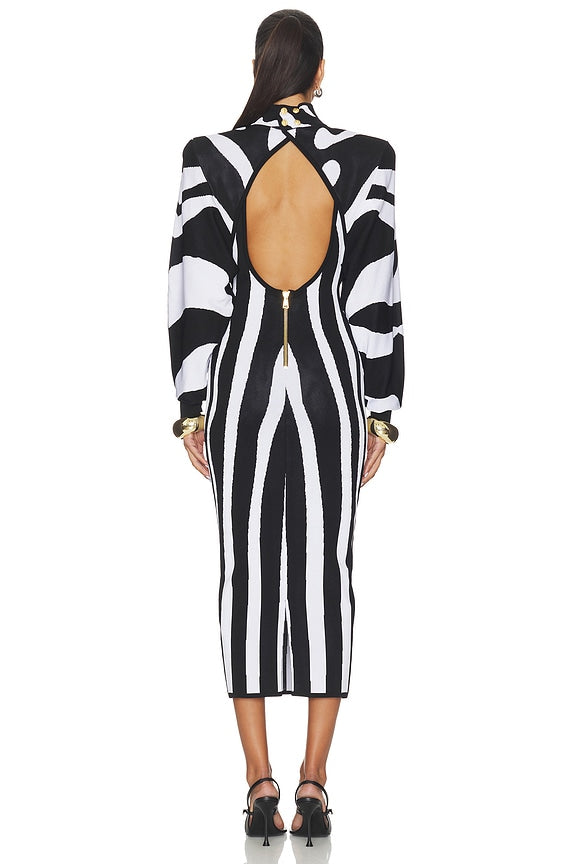 FLEDERMAUSFLÜGELKLEID ZEBRA