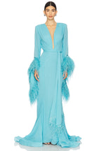 Geisha V Neck Gown