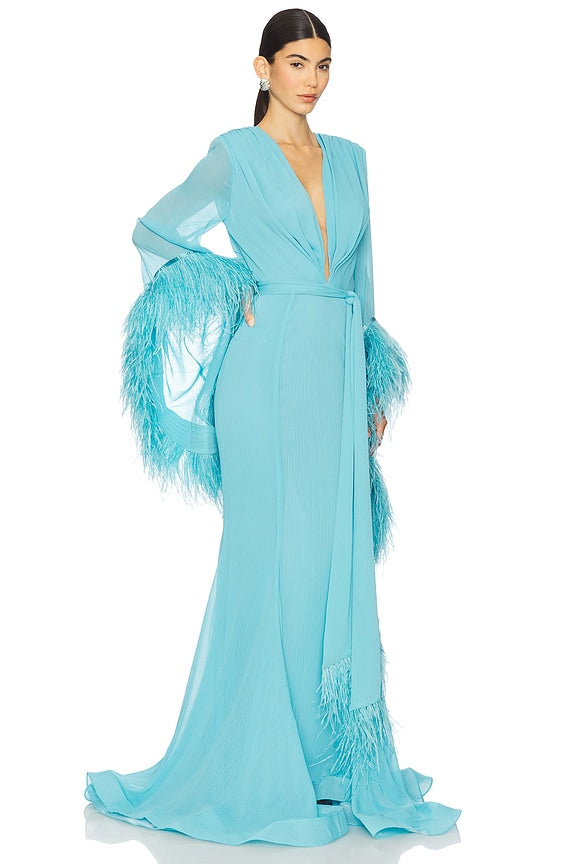 Geisha V Neck Gown