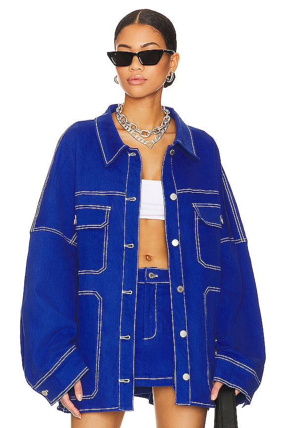 BY.DYLN Cooper Jacket in Cobalt Main Image