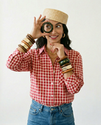Adventurous Plaid Loose Blouse