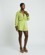 Vibrant Lace Spliced Two-Piece Set