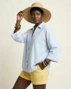 Adventurous Striped Loose Blouse