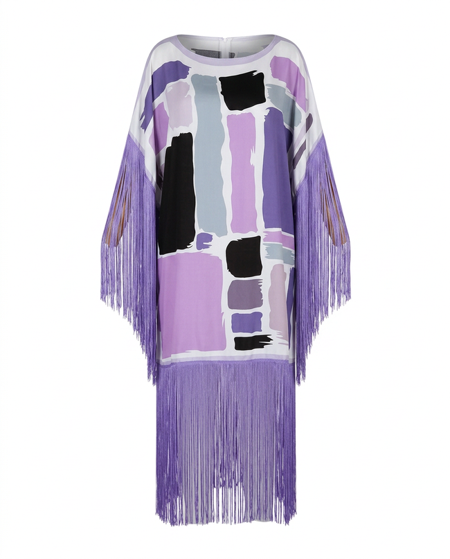 Boundless Tassel Print Maxi Kaftan Hover Image