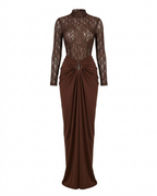 Divine Sheer Ruched Maxi Set