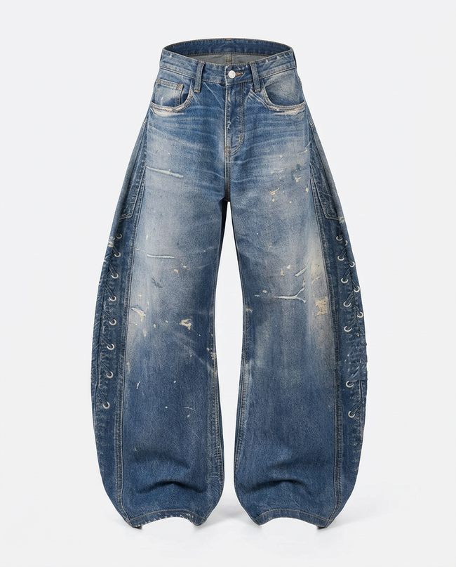 Unstoppable Printed Wide-Leg Jeans Hover Image