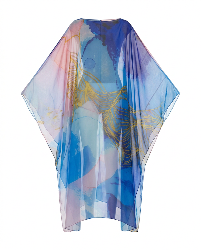 Boundless Tulle Printed Kaftan Hover Image