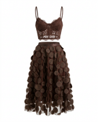 Radiant Meshed Polka Dot Two-Piece Set
