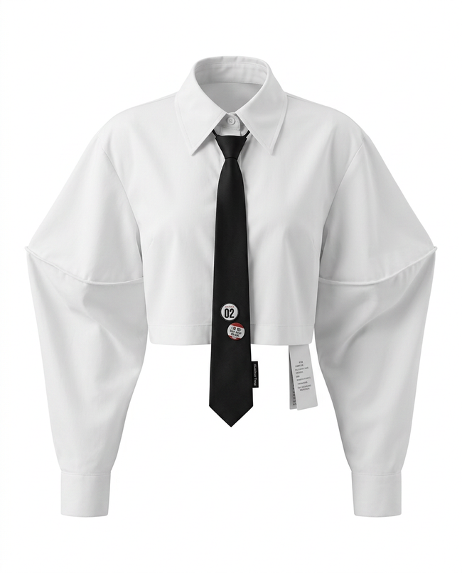 Daring Tie Short Blouse Hover Image