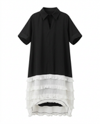 Liberated Tiered Contrast Maxi Dress