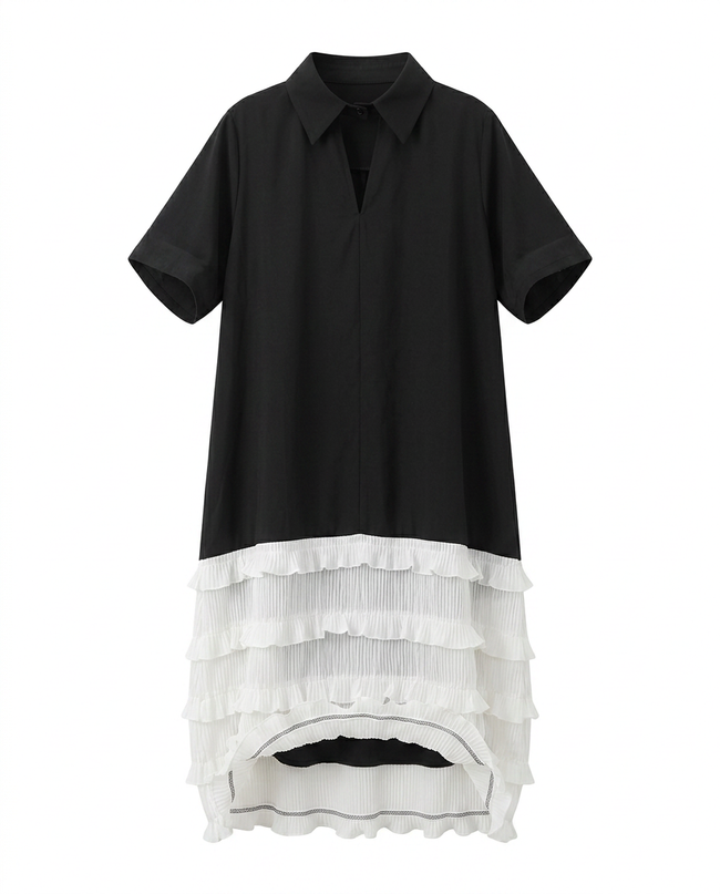 Liberated Tiered Contrast Maxi Dress Hover Image