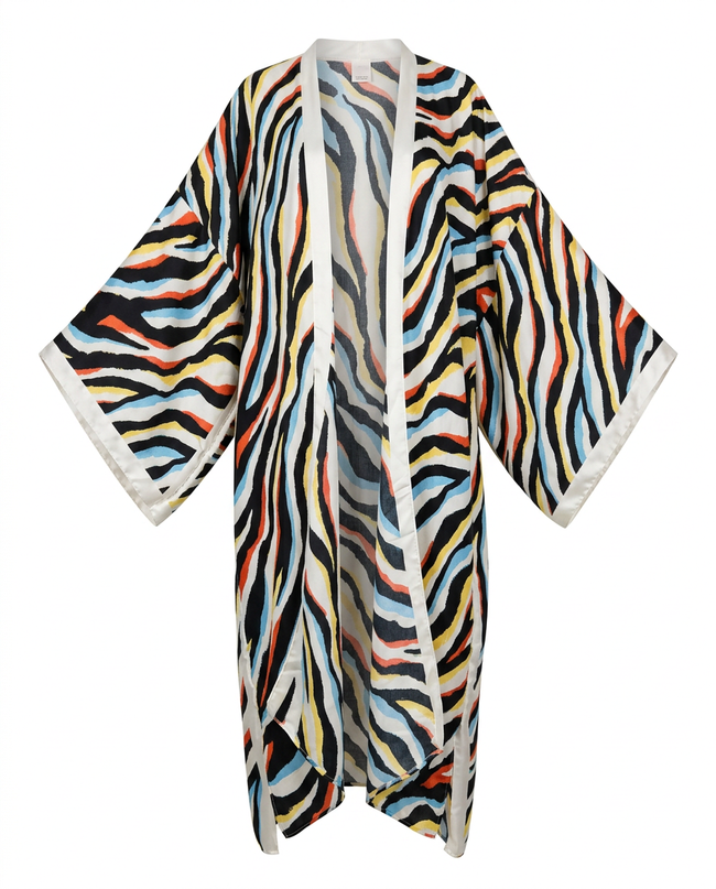 Vibrant Printed Maxi Kimono Hover Image