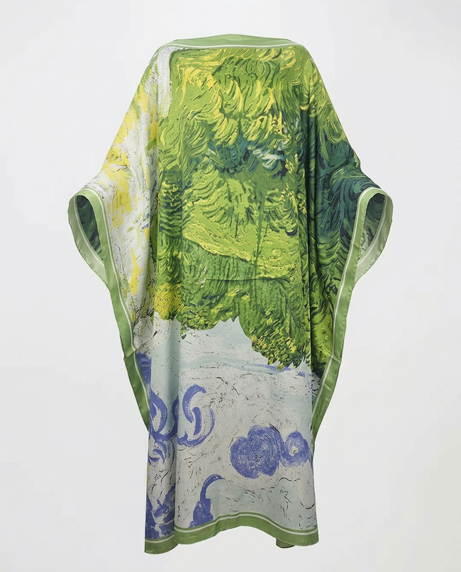 Wanderlust Printed Oversized Kaftan Hover Image