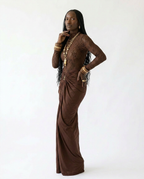 Divine Sheer Ruched Maxi Set