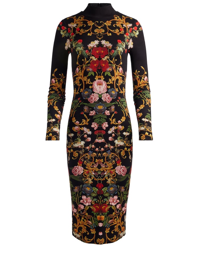 Delora Midi Dress In Evermine