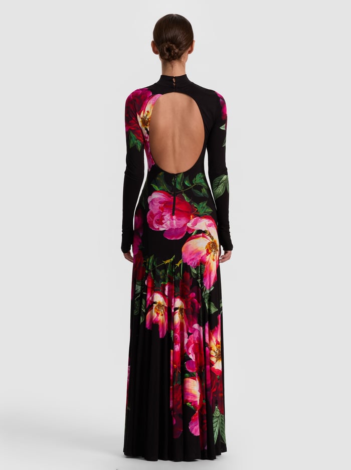 AUGUSTA OPEN BACK MAXI DRESS