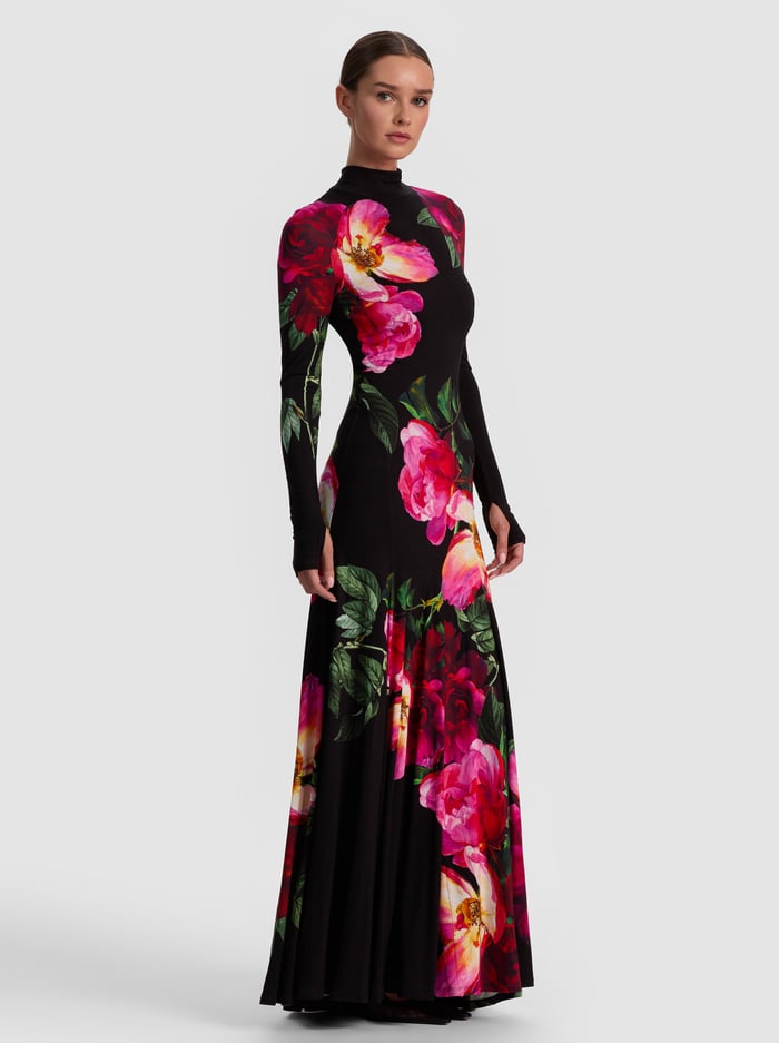 AUGUSTA OPEN BACK MAXI DRESS