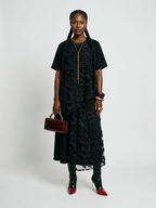 Audacious Black Mesh Skirt Set