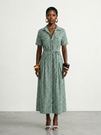 Limitless Plaid Midi Shirt Dress