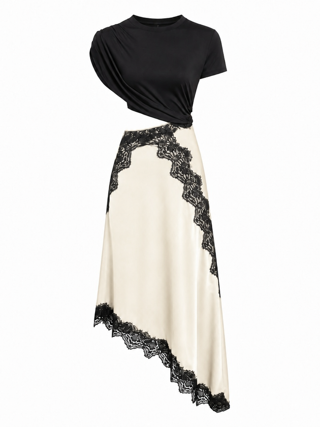 Sovereign Lace Trim Maxi Dress Hover Image