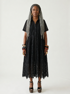 Sovereign Lace Midi Shirt Dress