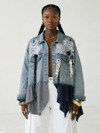 Unique Patchwork Tassel Denim Jacket