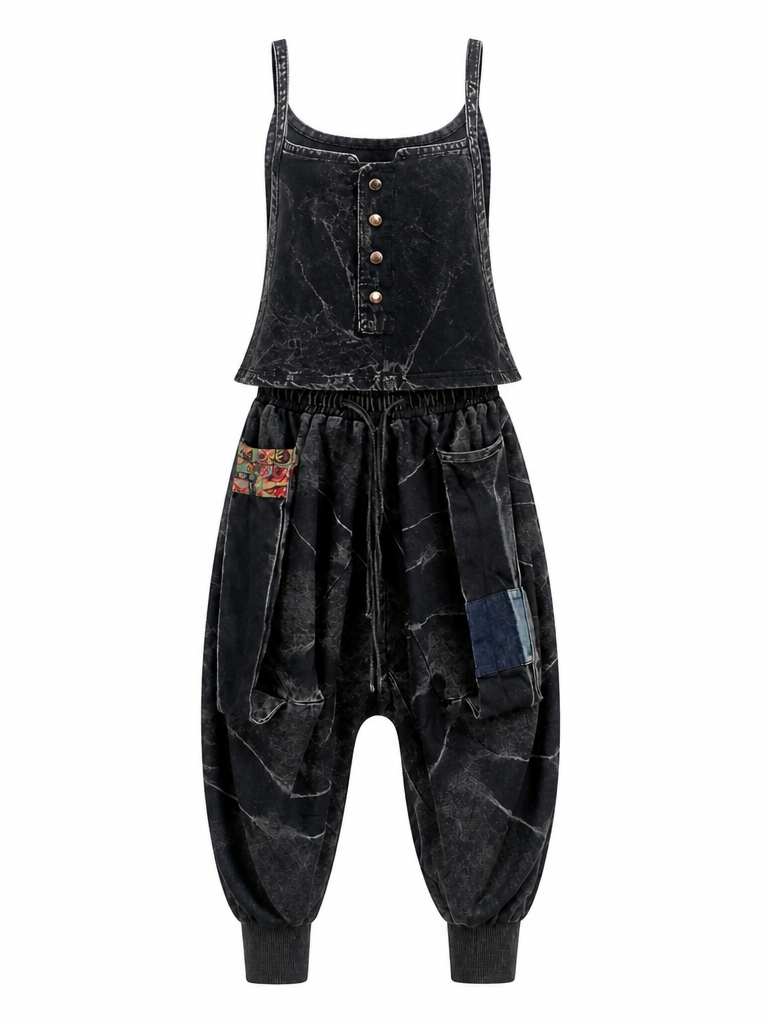 Unstoppable Patchwork Denim Bloomer Set
