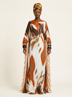 Free Spirit Printed Ruffle Kaftan