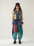 Unique Color Block Denim Set
